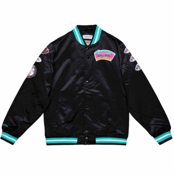 Mitchell & Ness Nba San Antonio Spurs Champ City Satin Jacket (Black)