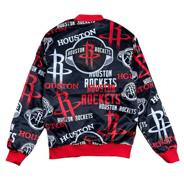 Pro Standard Houston Rockets All Over Print Satin Jacket (Black)