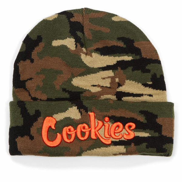 Cookies Knit Beanie Original Mint (Forest Camo/Orange)