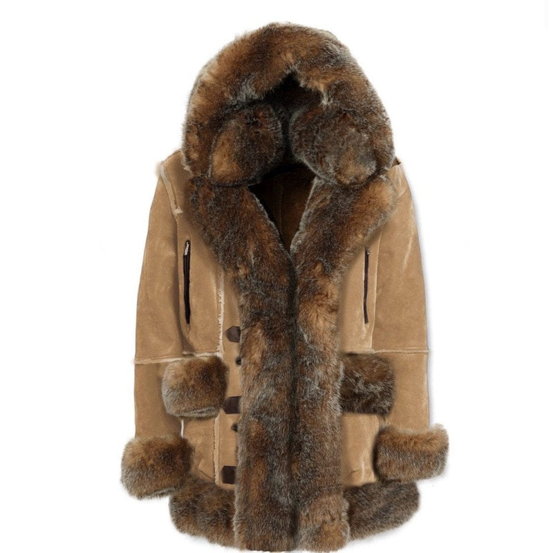 Kids Jordan Craig Shearling Coat (Desert Fox) - 91393AK
