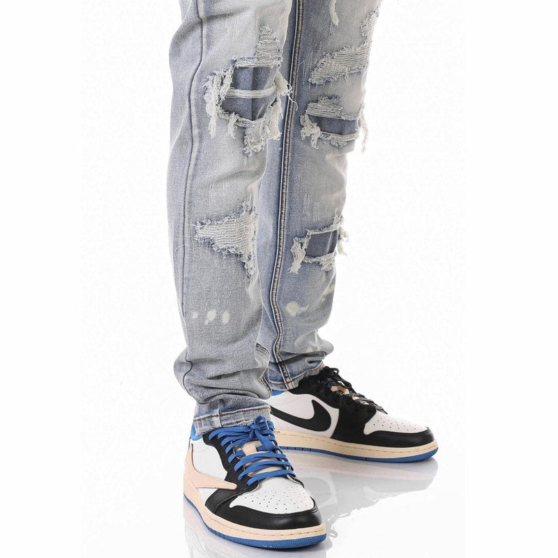 Kdnk Rip & Repair V3 Jeans (Medium Blue) KND4485