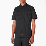 Dickies Short Sleeve Twill Work Shirt (Black) 1574BK