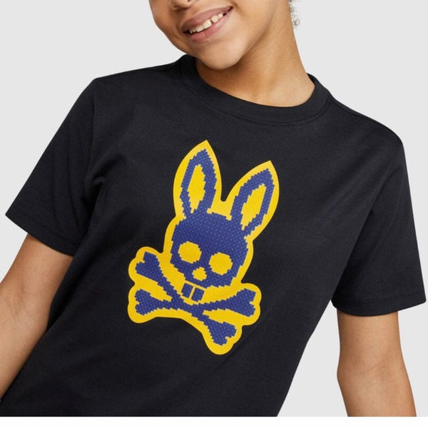 Kids Psycho Bunny Alston Graphic Tee (Navy) - B0U107Q1PC