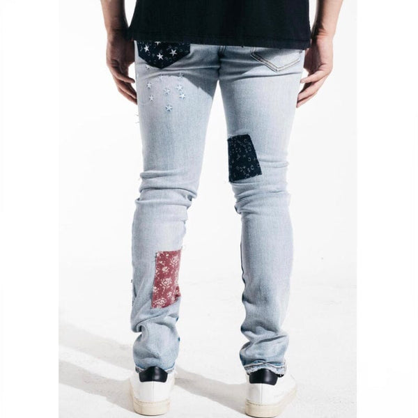 Embellish Gerard Denim Jeans (Blue Patchwork) EMBSP221-149