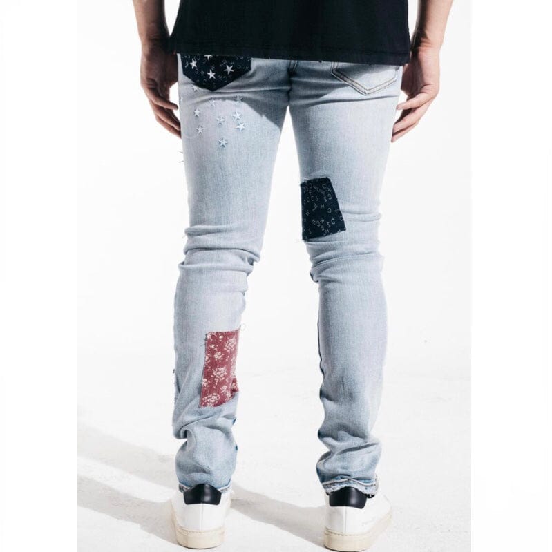 Embellish Gerard Denim Jeans (Blue Patchwork) EMBSP221-149