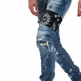 Crysp Castor Denim (Blue Patchwork) CRYSPF121-115