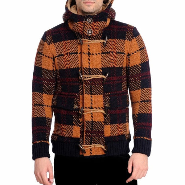 Lcr Knit Hooded Sweater (Navy/Cinnamon) 9680