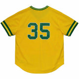 Mitchell & Ness Mlb Authentic Rickey Henderson Oakland Jersey (Yellow)