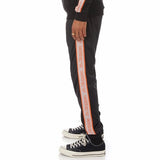 Kappa Logo Tape Alic 2 Trackpants (Black/Grey-Orange/Green) 311B6YW