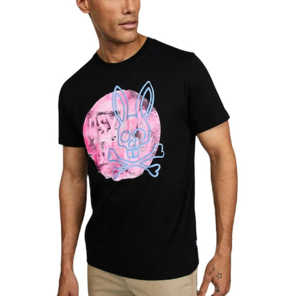 Psycho Bunny Arnell Graphic Tee (Black) B6U619R1PC