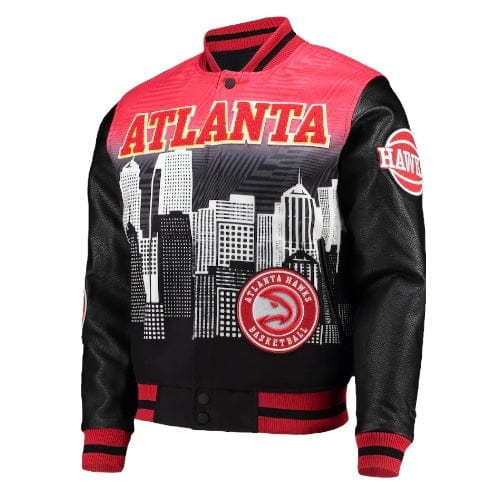 Pro Standard Atlanta Hawks Intervarsity Jacket (Black/Red) BAH653010-BLK