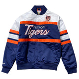 Mitchell & Ness Mlb Tigers Special Heavyweight Satin Jacket (Navy/White)