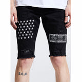 Embellish Summit Patchwork Shorts (Black) EMBSP221-38