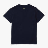 Lacoste Boys' Crew Neck Printed Crocodile Cotton T-shirt Navy TJ684751QRN