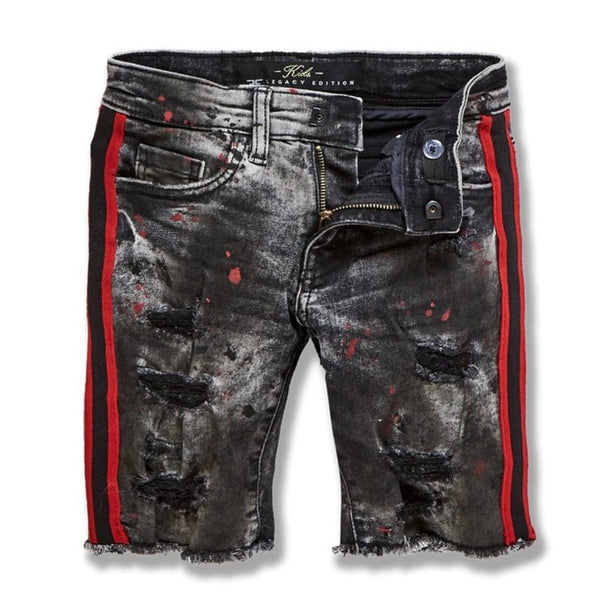 Juniors Jordan Craig Sparta Striped Denim Shorts (Bred) J3168SB