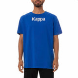 Kappa Authentic Runis T Shirt (Blue/Lime-Orange/Grey) 311BHUW