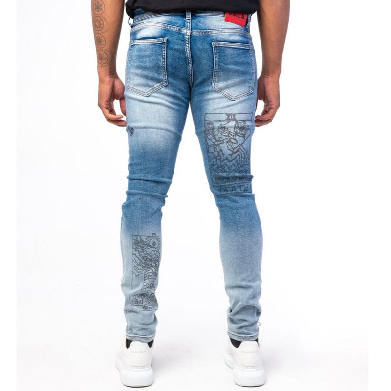 Gala Prophetic Printed Denim (Blue) - G6-20