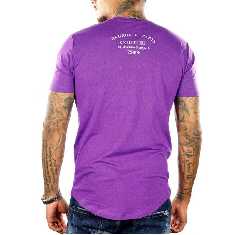 George V Cuff Cash Rhinestone Tee (Purple) GV-2061