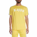 Kappa 222 Banda Balima T Shirt (Yellow/Light Blue) 304NQ00