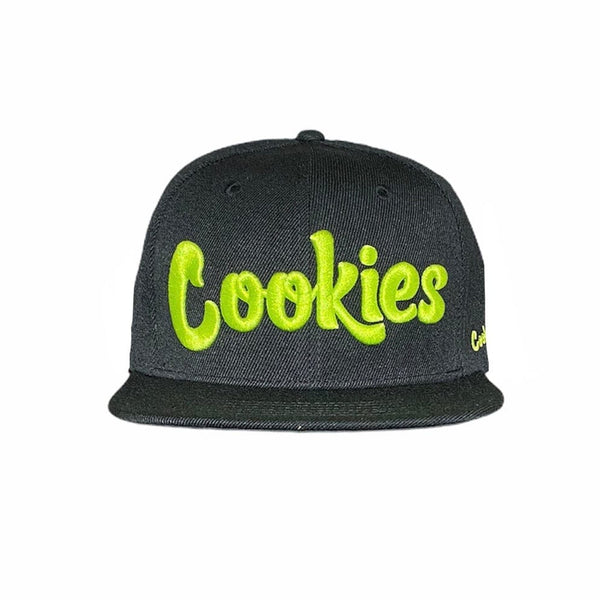 Cookies Original Mint Twill Snapback Cap (Black/Yellow)