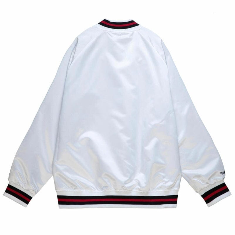 Mitchell & Ness Nba Chicago Bulls Lightweight Satin Jacket (White)