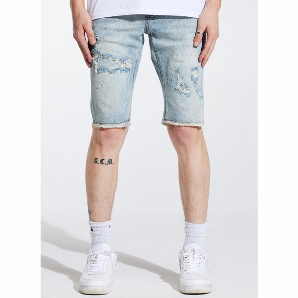 Crysp Asher Shorts (Light Wash) - CRYSPSP221-130