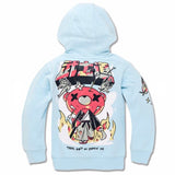 Kids Jordan Craig Invincible Plush Pullover Hoodie (Sky) 8446HK