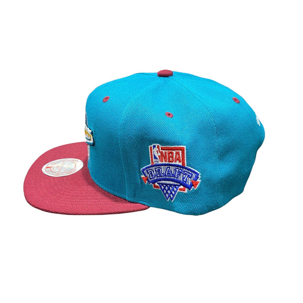 Mitchell & Ness Nba Hwc Detroit Pistons Lotto Pick Snapback (Teal/Burgundy)