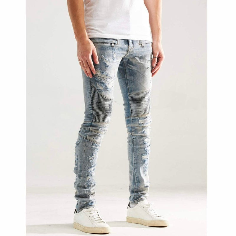 Embellish Lero Biker Denim Jean (Blue) EMBF121-115