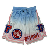 Pro Standard Detroit Pistons Team Shorts (Blue/White/Pink) BDP353813-BWP