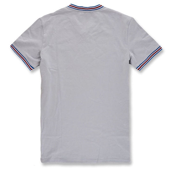 Jordan Craig Delray Premium V Neck T Shirt (Lt Grey) - 8989V