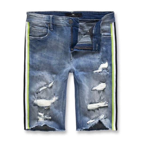 Jordan Craig Daytona Striped Denim Shorts (Studio Blue)