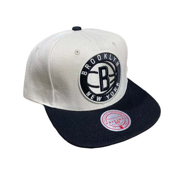 Mitchell & Ness Nba Natural XL Nets Snapback (Off White/Black)