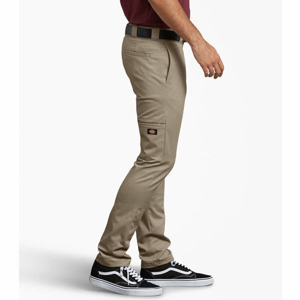 Dickies Flex Skinny Fit Double Knee Work Pants (Desert Khaki) WP811DS