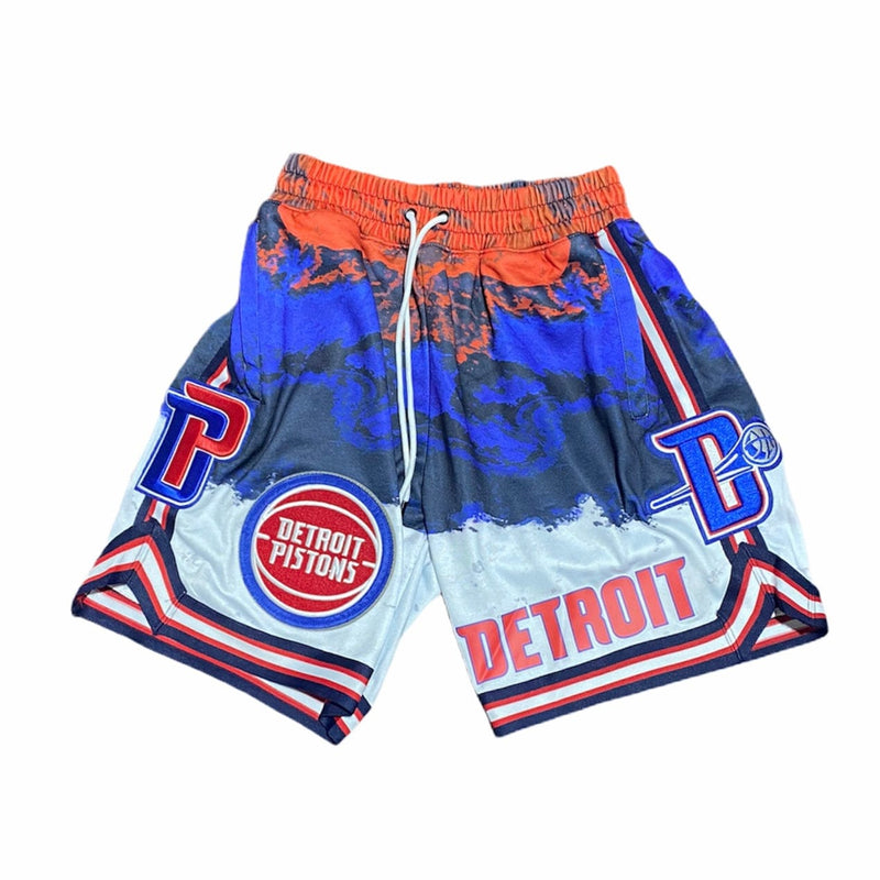 Pro Standard Detroit Pistons Chenille Logo Shorts (Red/White/Blue) BDP352447-RWB