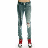 Cult Of Individuality Punk Super Skinny Stretch Belted Jeans (Grit) 620B9-SS06A