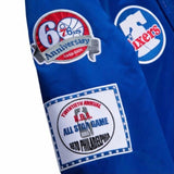 Mitchell & Ness Nba Philadelphia 76ers Champ City Satin Jacket (Royal)