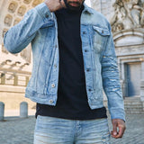 Jordan Craig Bayside Denim Trucker Jacket (Iced Lager) JJ350R