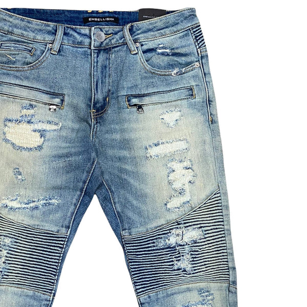 Embellish Fb9 Biker Denim Jean (Sand Wash) EMBHOL21-1-11