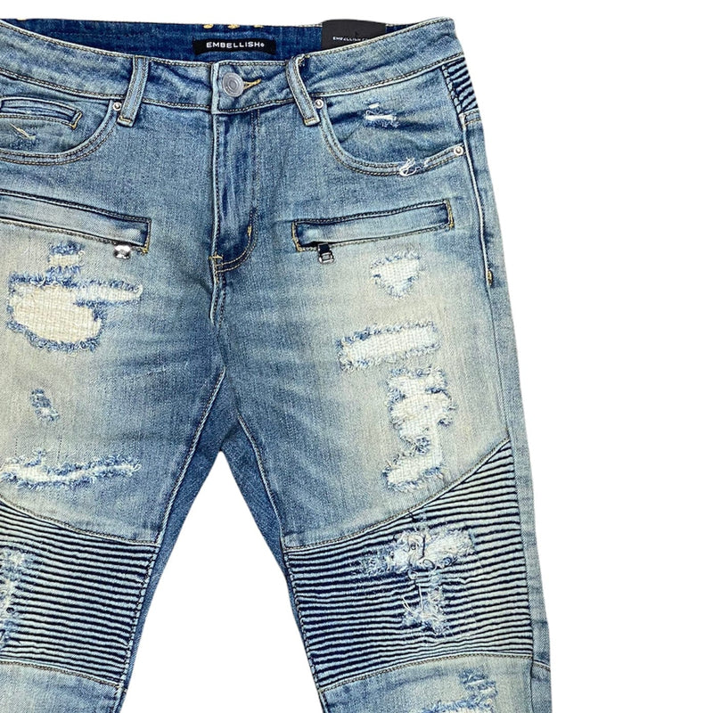 Embellish Fb9 Biker Denim Jean (Sand Wash) EMBHOL21-1-11