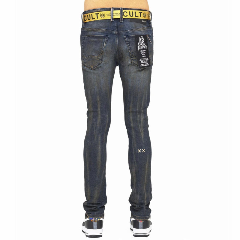 Cult Of Individuality Punk Super Skinny Belted Jeans (Slick) 621B8-SS04X