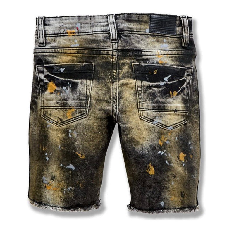 Kids Jordan Sparta Striped Denim Shorts (Gold) J3168SK