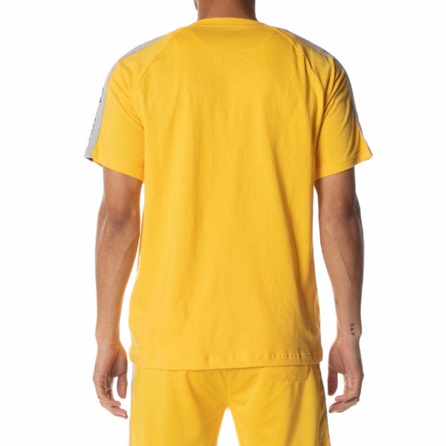 Kappa Logo Tape Davirec T Shirt (Yellow/Grey/Black) 331B8EW