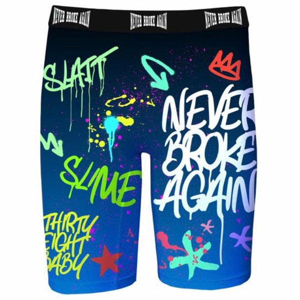 Never Broke Again Slatt Boxers (Blue)