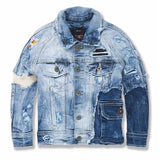 Boys Jordan Craig Ambition Denim Trucker Jacket (Aged Wash) 91559B