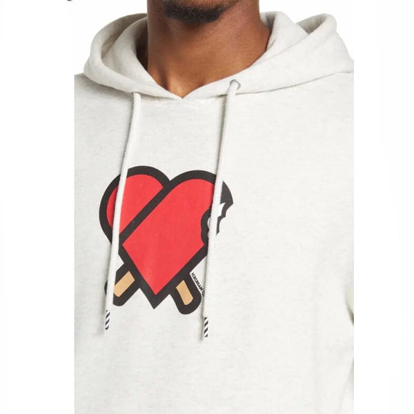 Ice Cream Heart Hoodie (Light Heather Grey) 411-9307