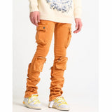 Pheelings Never Look Back Cargo Flare Stack Denim (Dark Orange)