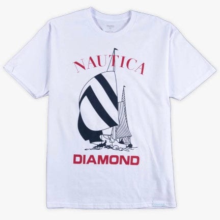 Diamond Supply Diamond X Nautica Tee (White) C20DMPA405S