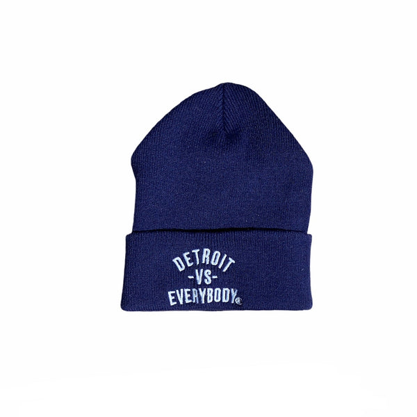 Detroit Vs Everybody Knit Beanie (Navy)