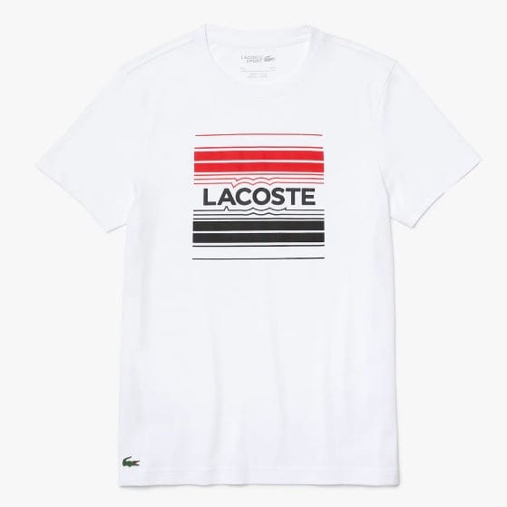 Lacoste Sport Stylized Logo Print T Shirt (White) TH0851